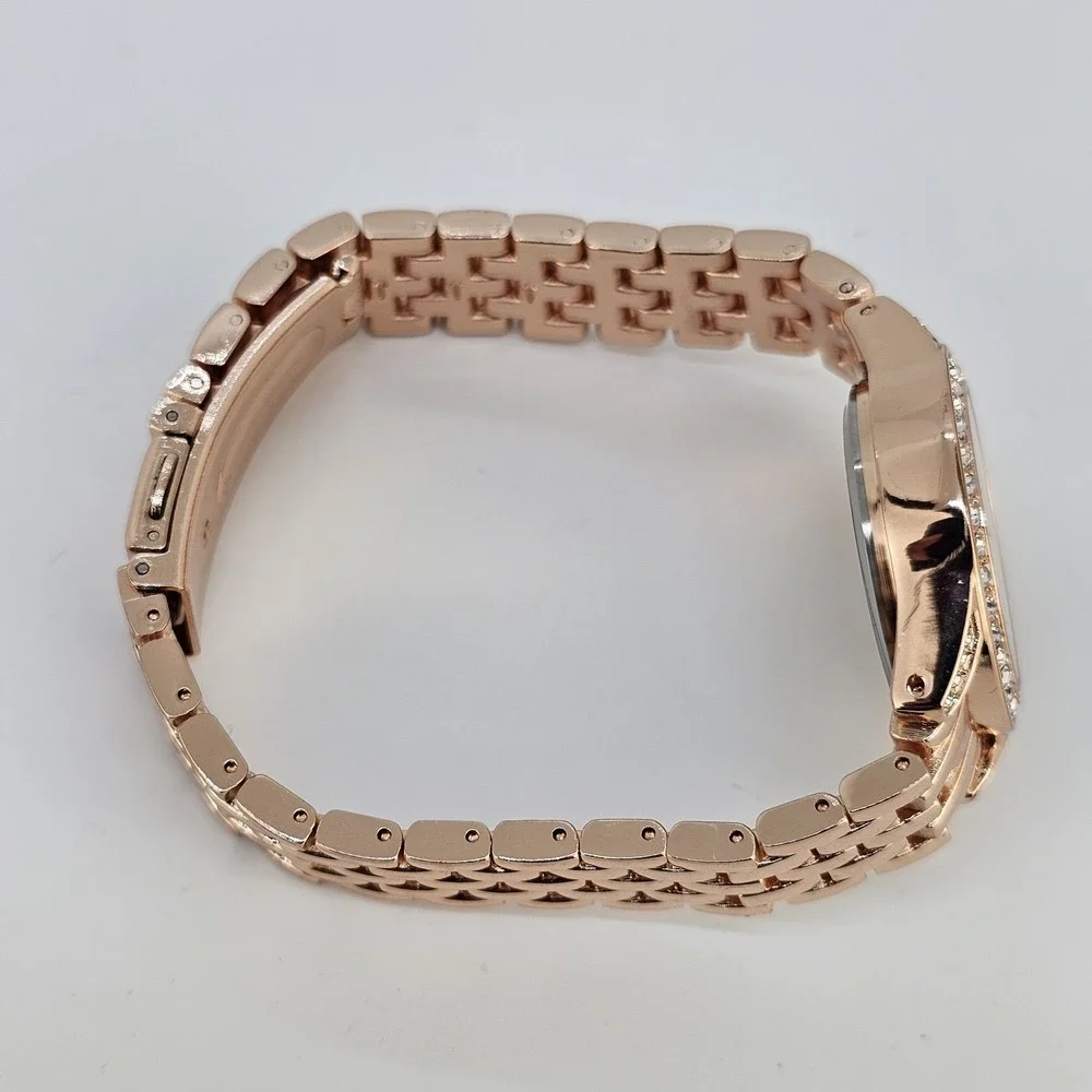 30MM Watch Women Gold Dial Gold Bracelet Band 6.75